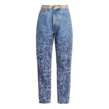 Floral High-Rise Skinny Jeans