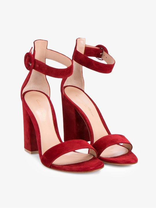 Red Suede Versilia 100 sandals展示图