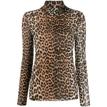 mesh leopard top