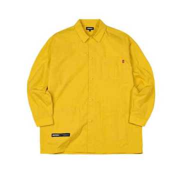 Wrinkle Shirt Jacket Yellow