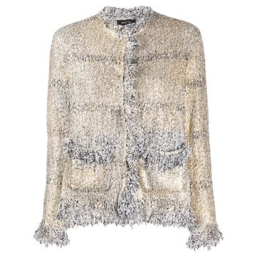 bouclé tweed fitted jacket