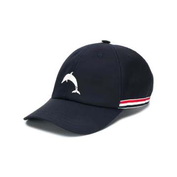 海豚刺绣棒球帽