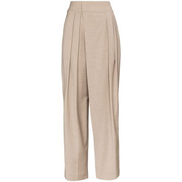 high waisted tapered trousers