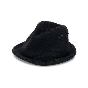 crocheted fedora hat