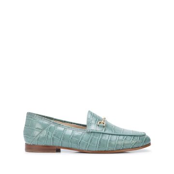 Loraine crocodile-effect loafers