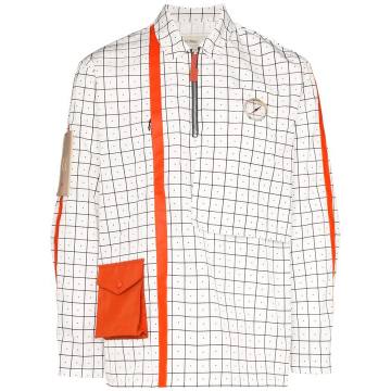 Checked 3D tape polo shirt