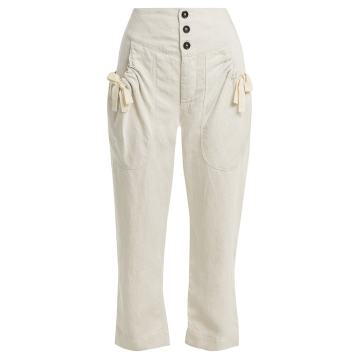 Weaver high-rise cropped trousers