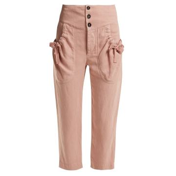 Weaver high-rise cropped trousers