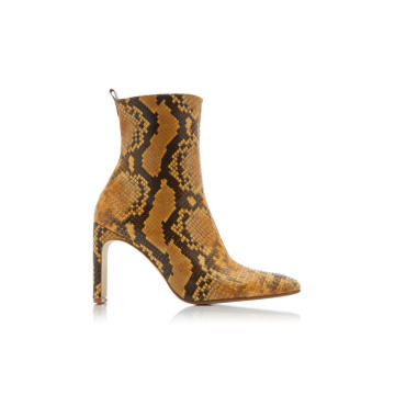 Marcelle Snake-effect Leather Boots