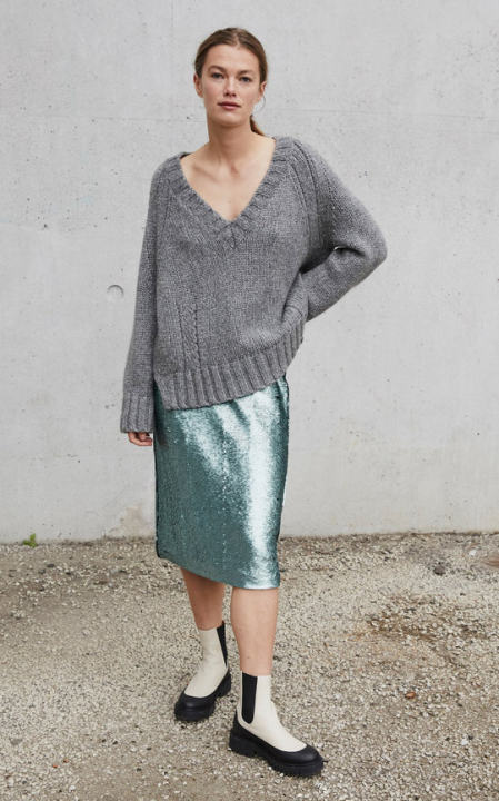Palomia Sequined Jersey Midi Skirt展示图
