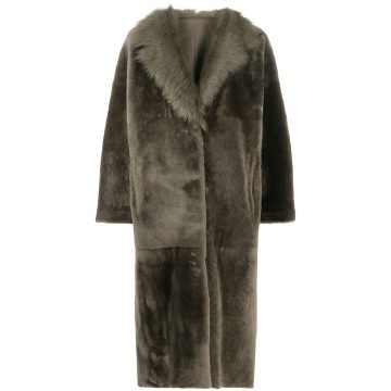reversible shearling coat