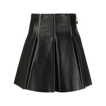 Safety Pin pleated mini skirt