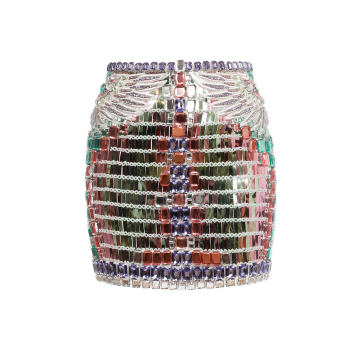 Crystal-Embellished Mini Skirt