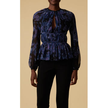 Therese Ruched Printed Top