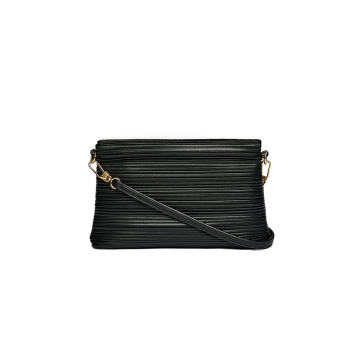 Small Adria Pleated Vegan Leather Shoulder Bag