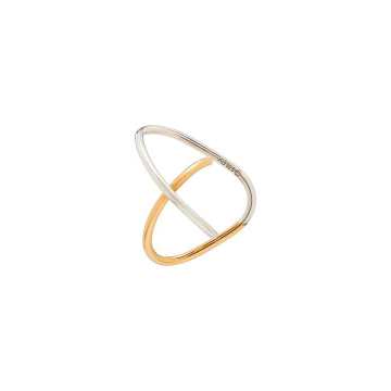 gold-tone and sterling silver ear cuff