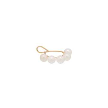 gold-plated five pearl ear cuff