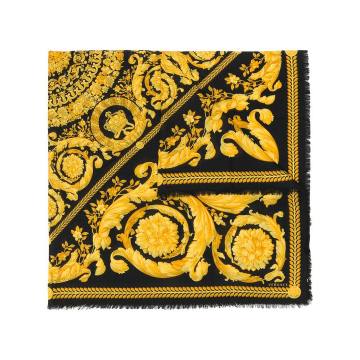 fine knit baroque print scarf