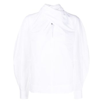 twist-detail long-sleeve blouse