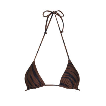 Sundar Tiger-Print String Bikini Top