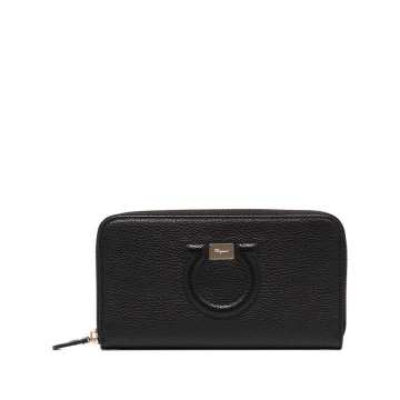 Black Gancini leather wallet