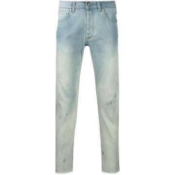 faded raw-edge jeans