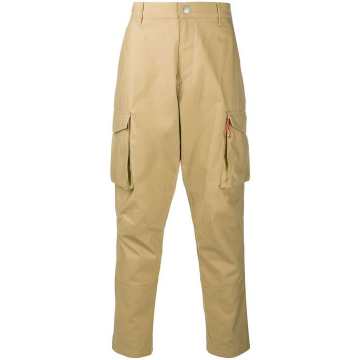 high-waisted cargo trousers