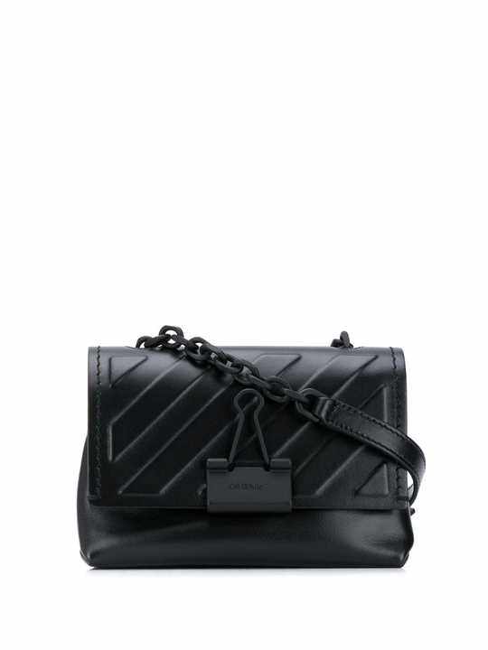 DIAG EMBOSSED SOFT SMALL BAG BLACK NO CO展示图