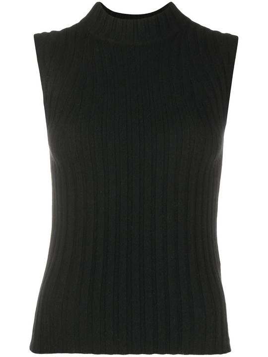 sleeveless chunky-knit cashmere jumper展示图