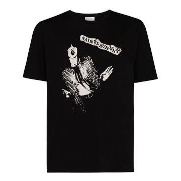 rock band print T-shirt