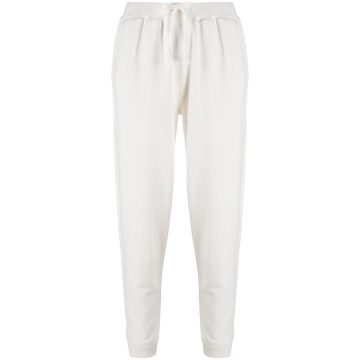 tapered-leg knitted trousers