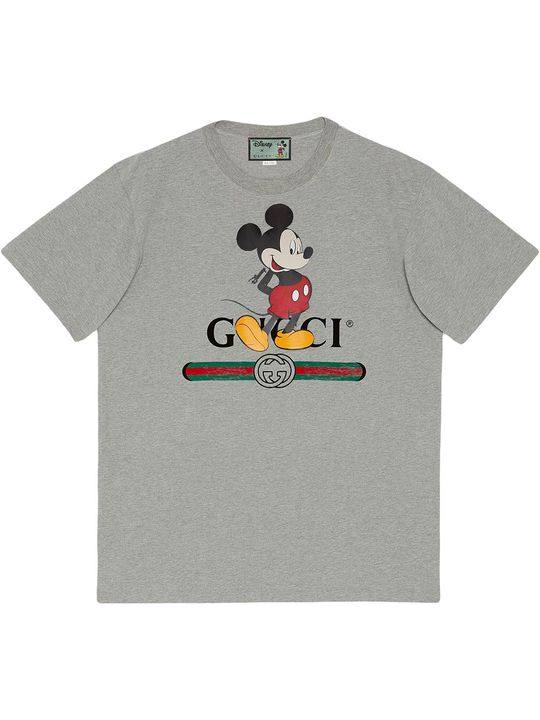 x Disney logo印花超大款T恤展示图