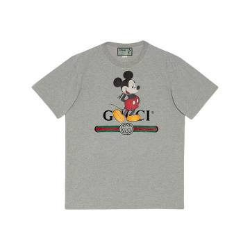 x Disney logo印花超大款T恤