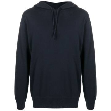 solid-color knitted hoodie