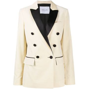 double breasted long-sleeve blazer