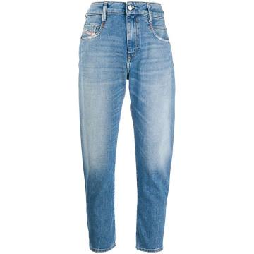 cropped tapered-leg jeans