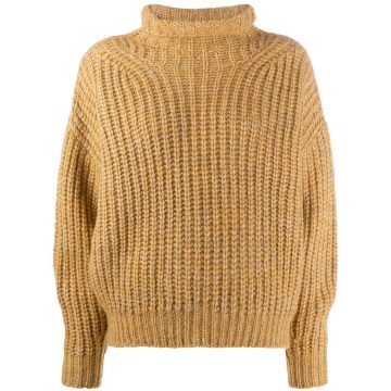 roll-neck knitted jumper