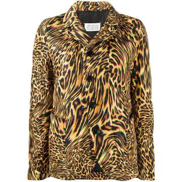 leopard-print blazer