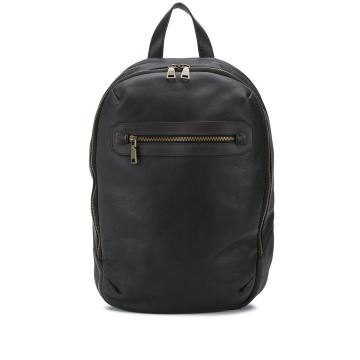 cracked leather backpack