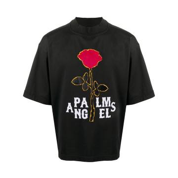 rose print logoT-shirt