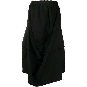 high waisted draped skirt