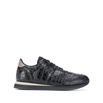 crocodile pattern low-top sneakers