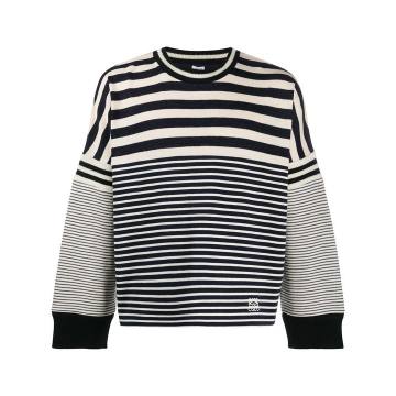 striped oversize sweatshirt