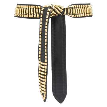 studded tied waist belt