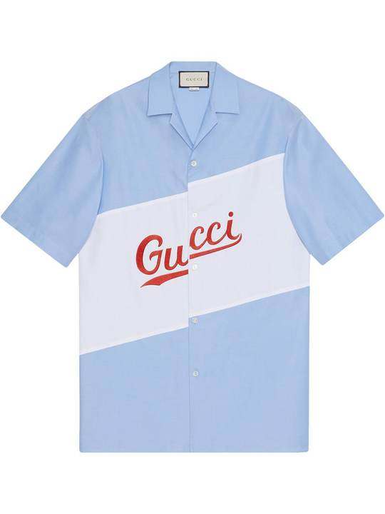 Gucci Stripe 保龄球衬衫展示图
