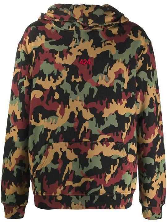 logo camouflage print hoodie展示图
