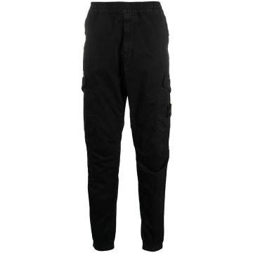 compass-patch cargo trousers