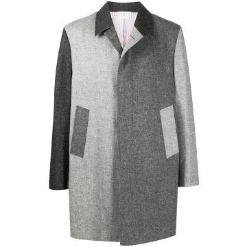 two-tone wool coat
