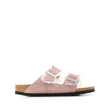 shearling lined sandals