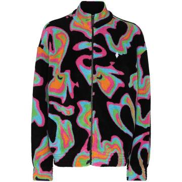 Psych printed fleece track jacket